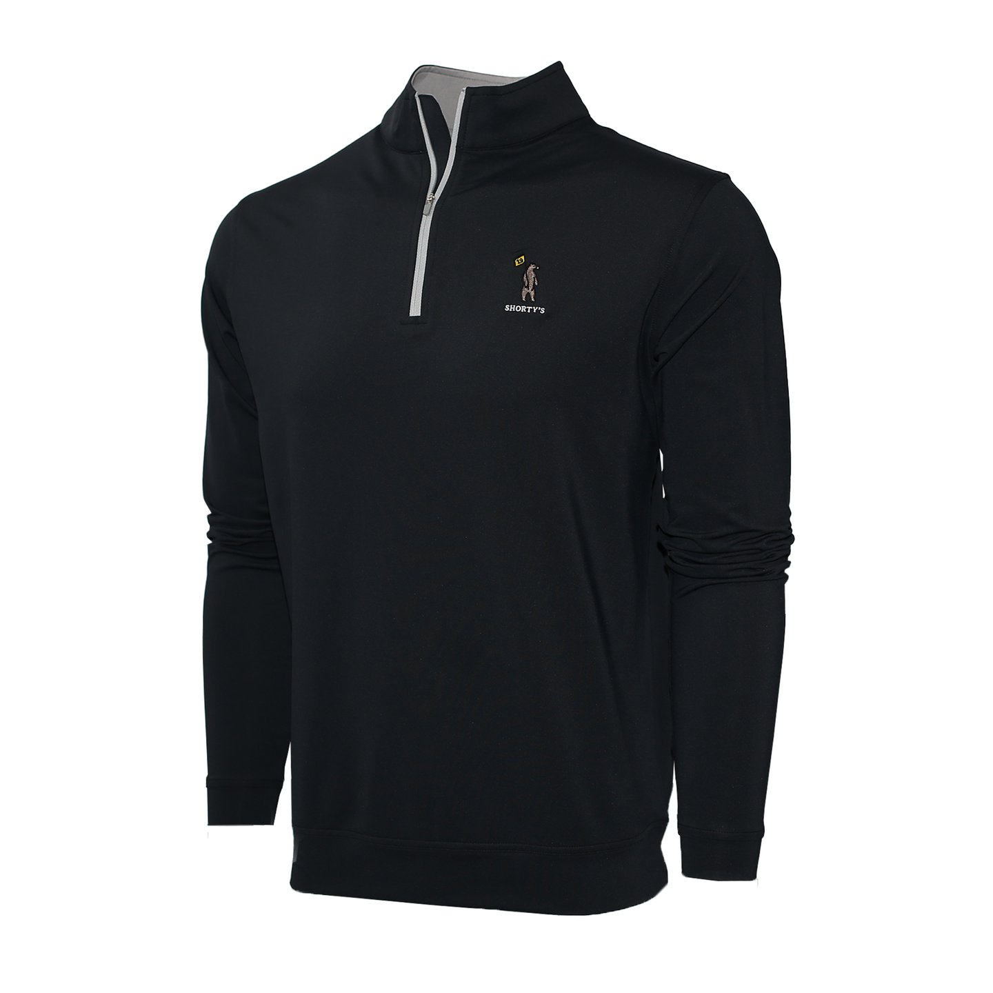 Perth Stretch 1/4 Zip - Black - All Logos